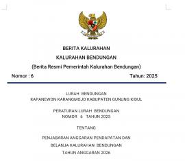 PERLUR PENJABARAN APBKAL BENDUNGAN TAHUN 2026